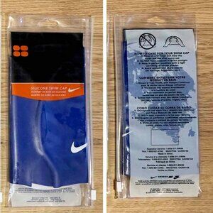 NEW Nike Silicone Swim Cap Blue